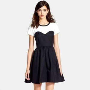Kate Spade Black White Sweetheart Dress